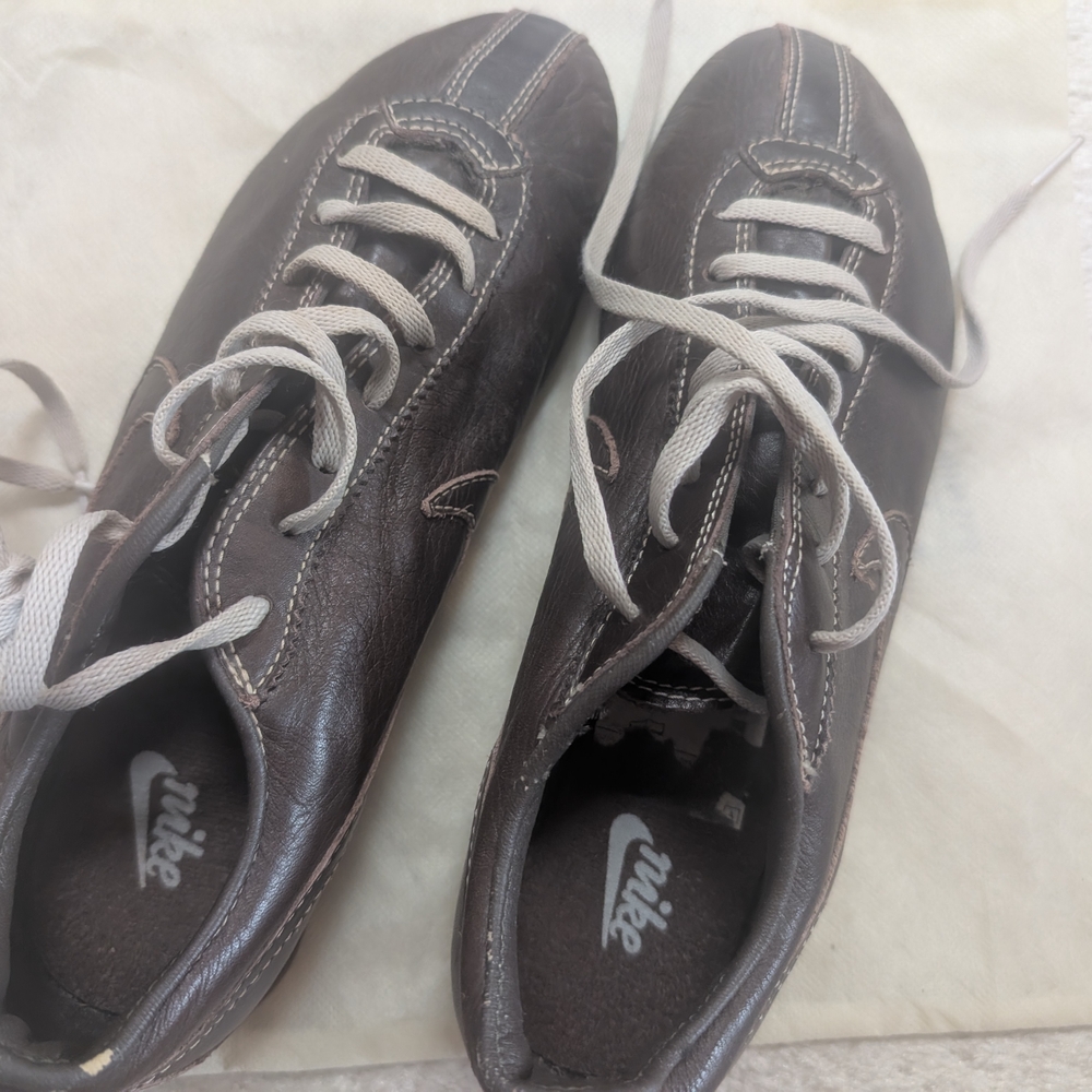 Nike Men's Dark Brown Leather Sneakers